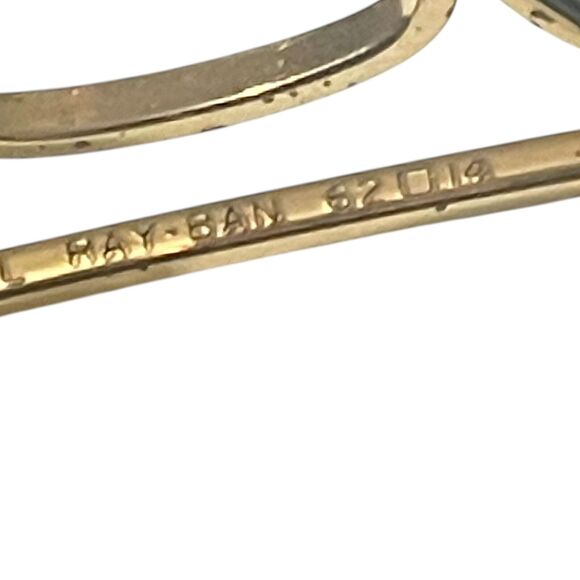 Vintage Bausch & Lomb Ray-Ban Aviator Arista Gold Green Lens 1992 Case Paperwork - Picture 8 of 11